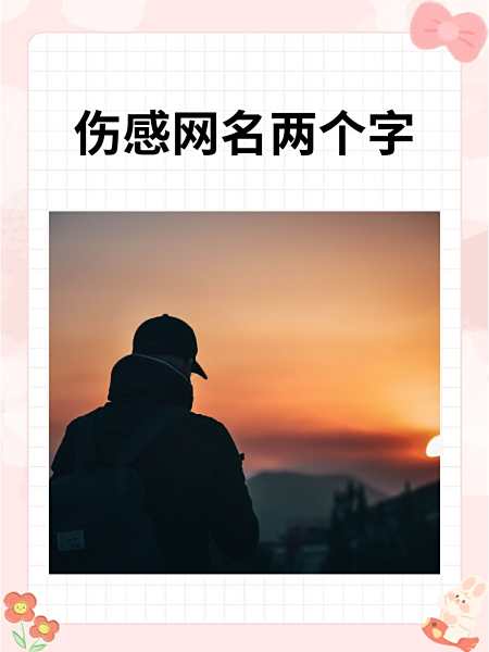 伤感二字网名推荐,好听又伤感的二字网名