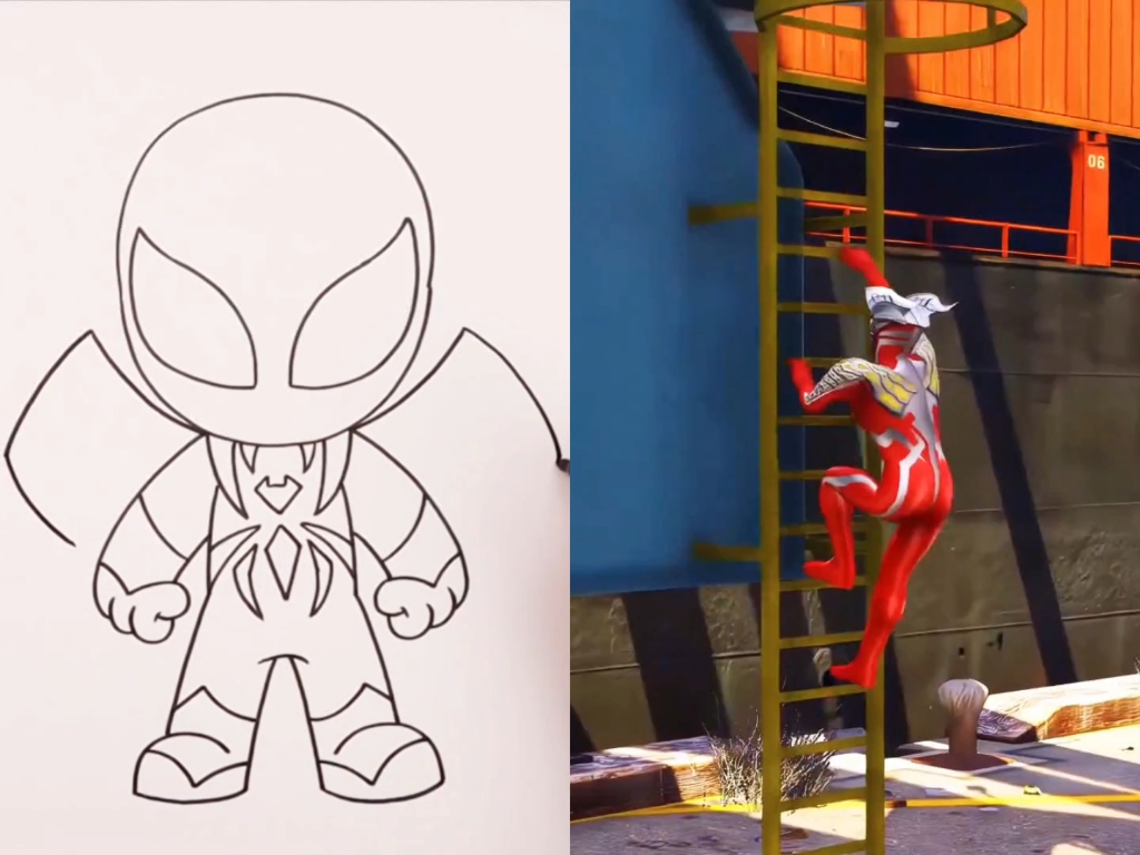 蜘蛛侠简笔画教程,蜘蛛侠简笔画一步一步画