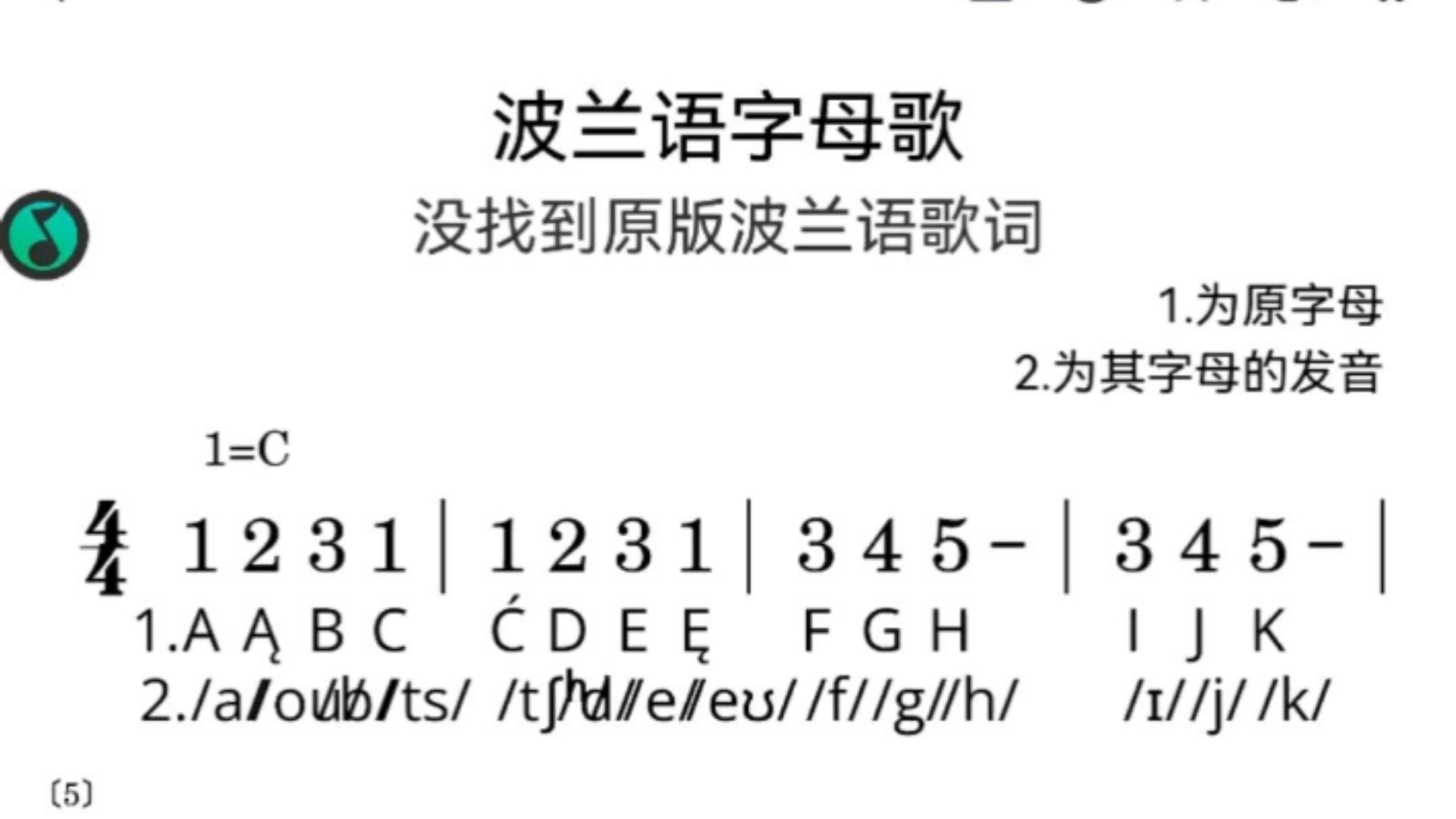 字母歌歌词