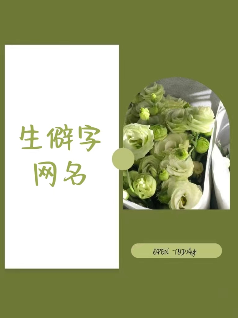 好听的两字生僻字网名