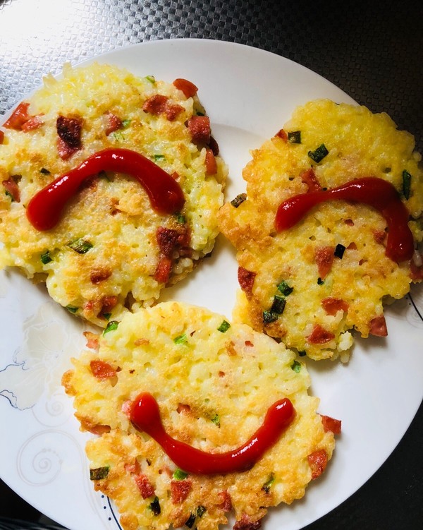 米饭和鸡蛋怎么做饼