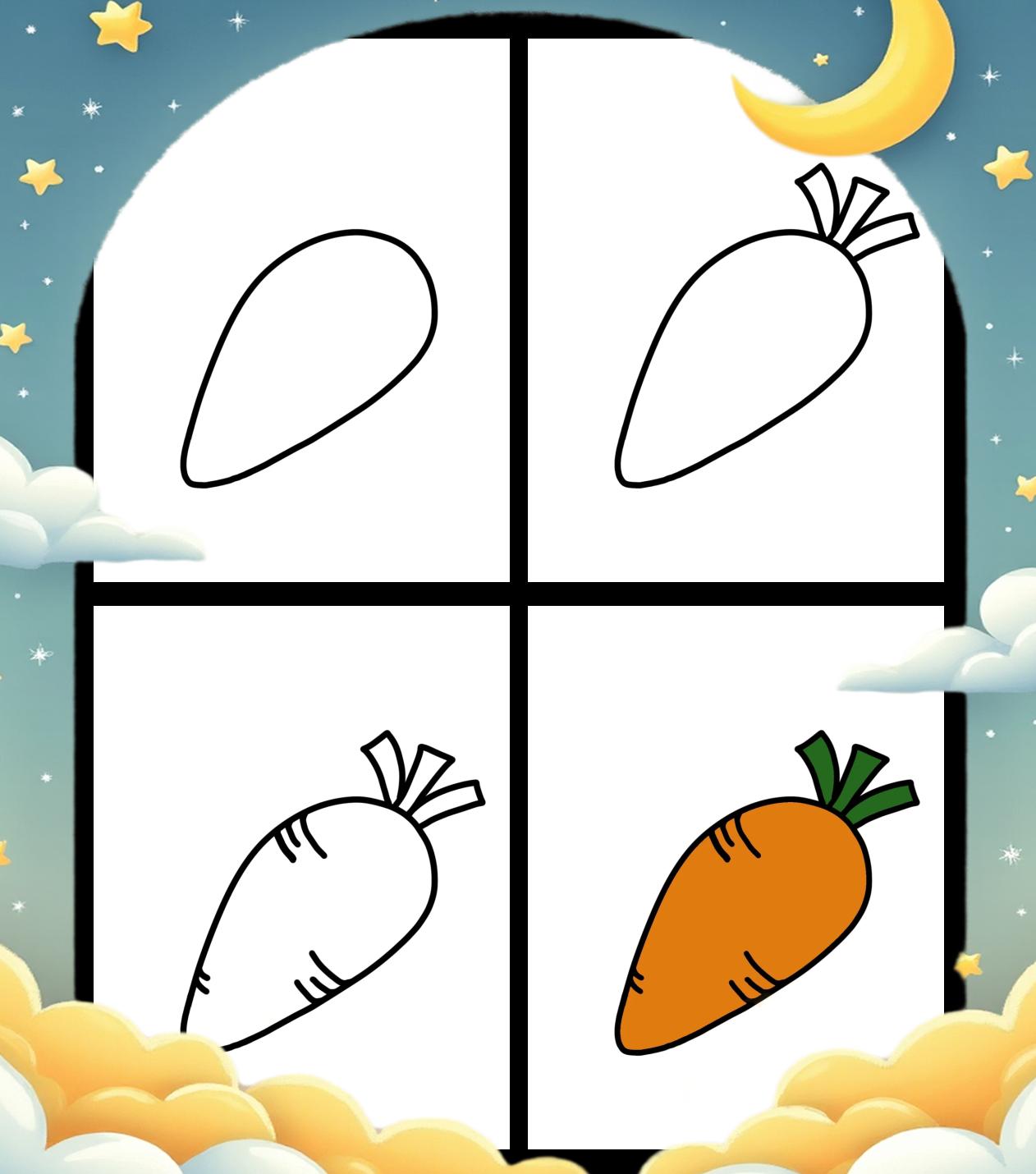 胡萝卜图片卡通简笔画,胡萝卜图片卡通简笔画可爱