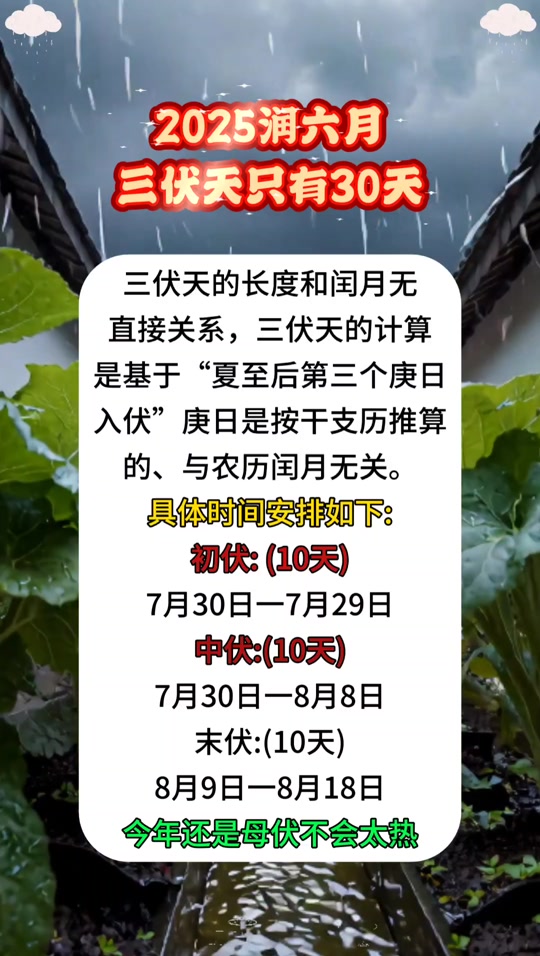 暑伏从哪一天开始,暑伏从哪一天开始的