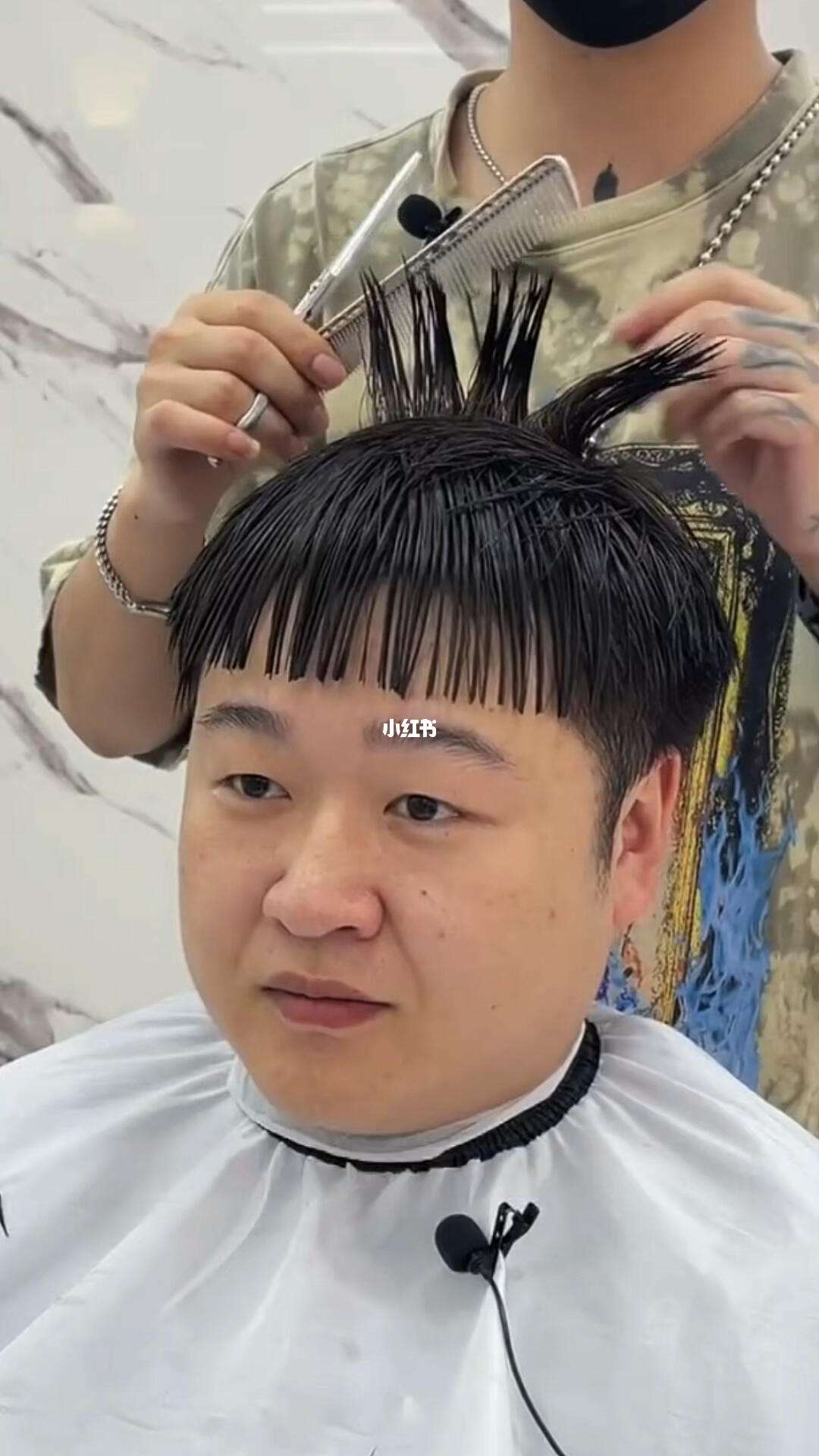 适合胖子的发型,200斤胖子最佳发型图