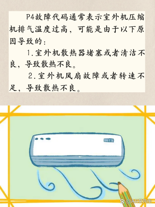 空调显示p4意思是什么,空调显示p4是什么故障?如何来分析故障?