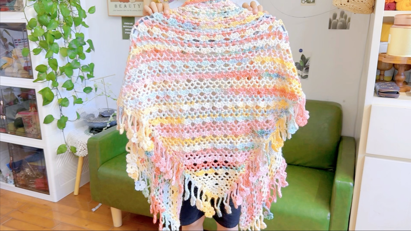 最近很火的披肩编法,披肩编织花样图100种