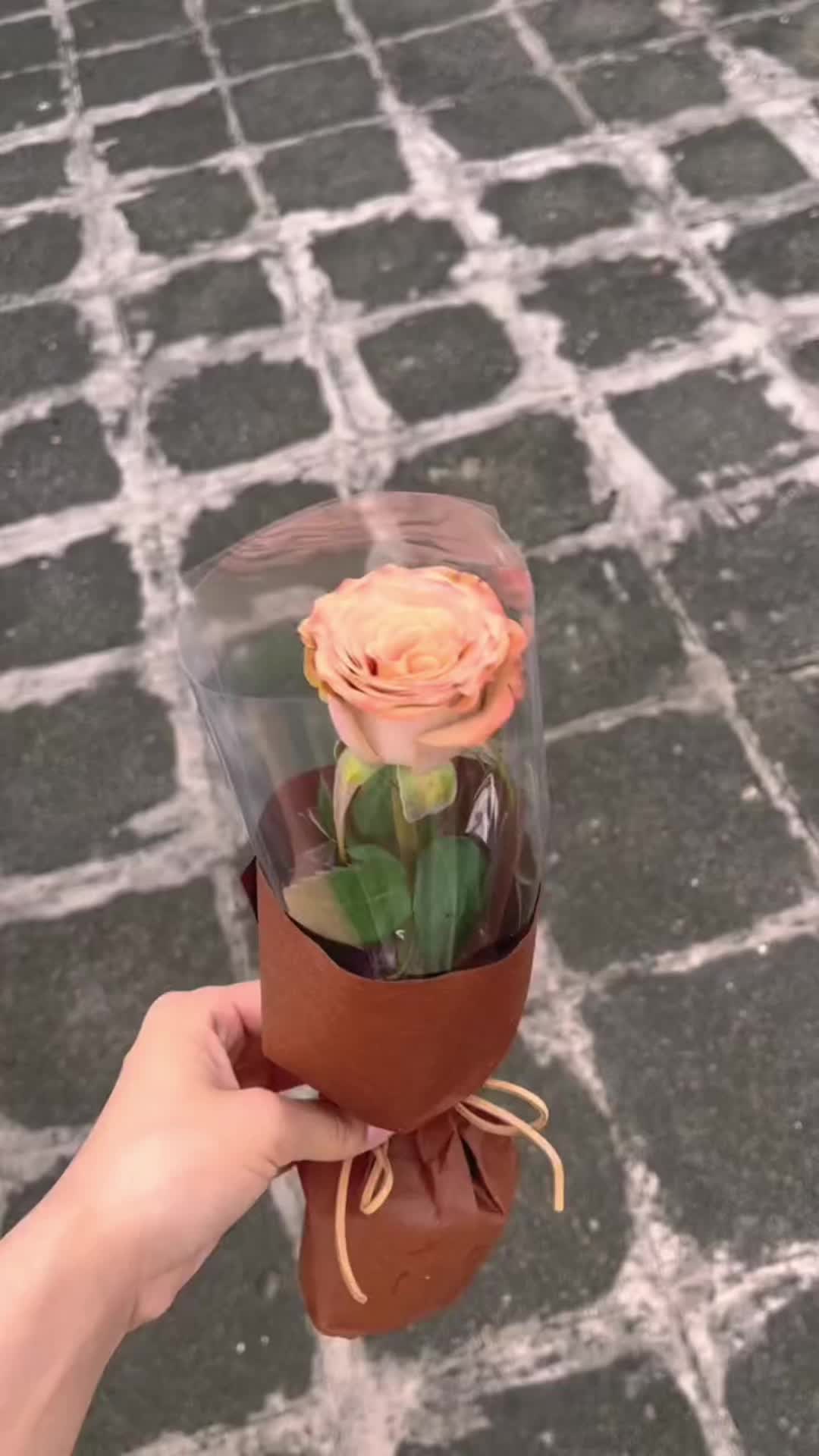 单支玫瑰花的包装技巧,单支玫瑰花包装纸包装视频