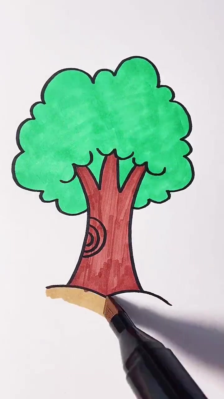 大树怎么画简笔画,大树怎么画简笔画 倒数