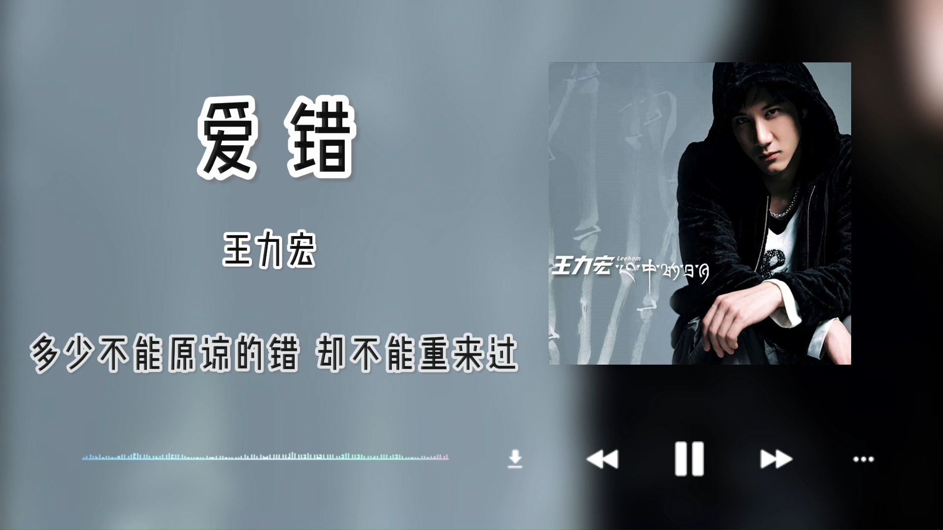 爱错王力宏完整版歌词,王力宏的爱错讲的是什么