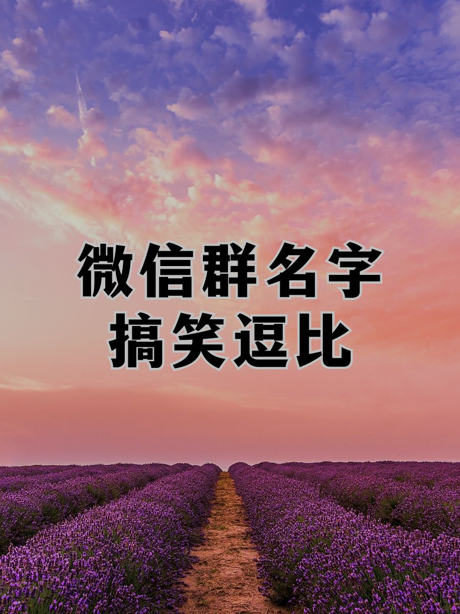 搞笑又吸引人微信群名称,搞笑幽默微信群名字