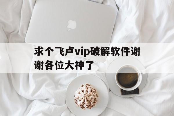 求个飞卢vip破解软件谢谢各位大神了